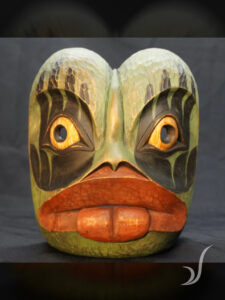 Hand carved Tlingit mask titled Kiks.ádi